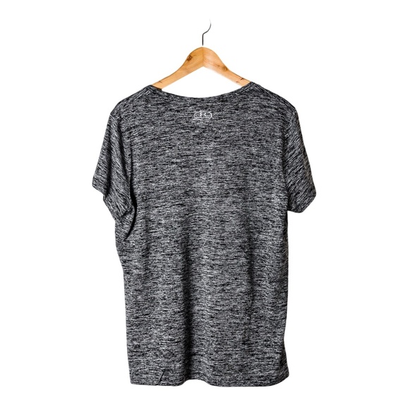 Under Armour Women's UA Tech™ V-Neck Twist Short Sleeve: Steel / Black; Size XL - Picture 3 of 7